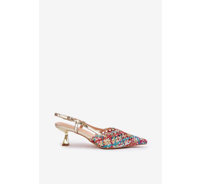 Lodičky S Špičatou Špičkou A Otevřeným Podpatkem Multikolor Umirana