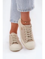 Dámské plátěné tenisky Big Star – béžové