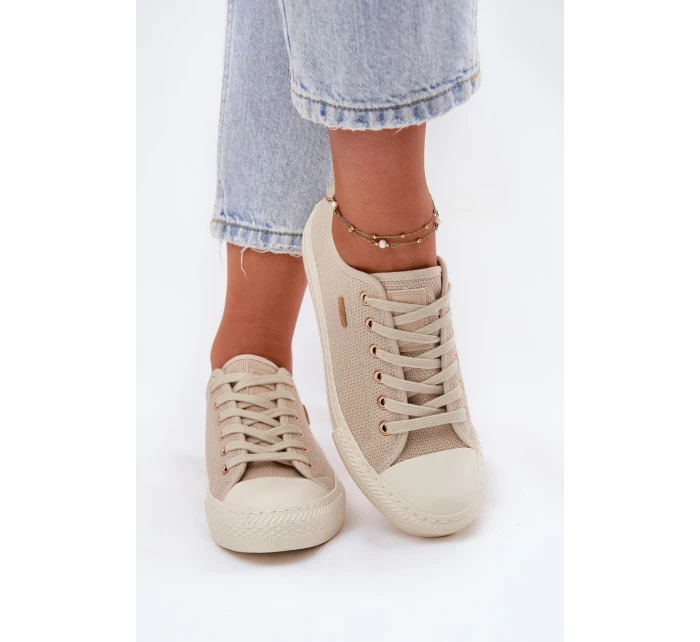 Dámské plátěné tenisky Big Star – béžové