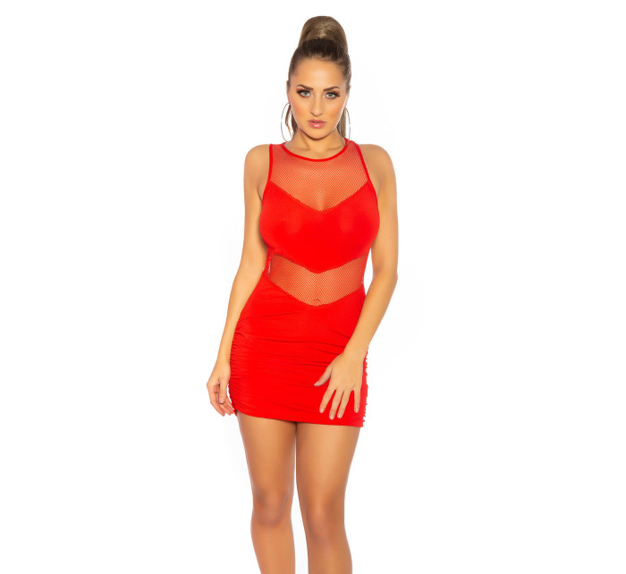 Sexy Hot KouCla Mini Dress with Mesh
