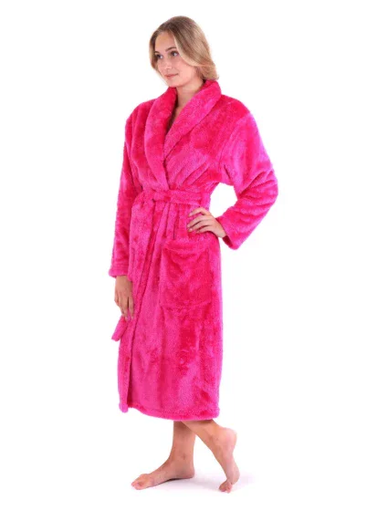 Dámská župan LILLY extra se šálovým límcem  Tmavě růžová  model 19034522 - Vestis