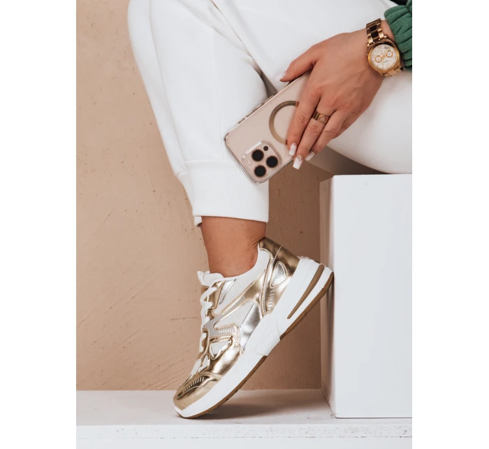 Dámské tenisky s plochou podrážkou ROYALFIT gold FashionStreet ZY0618 Dámské tenisky s plochou podrážkou ROYALFIT gold FashionStreet ZY0618