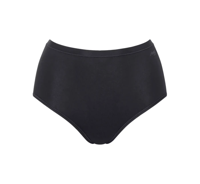 Dámské kalhotky GO Daily Cotton Highwaist 3P - BLACK - černé 0004 - SLOGGI Dámské kalhotky GO Daily Cotton Highwaist 3P - BLACK - černé 0004 - SLOGGI