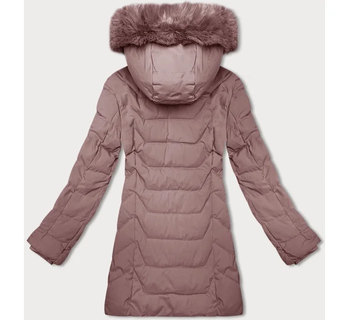 Růžová dámská bunda s kapucí model 21247074 - J.STYLE