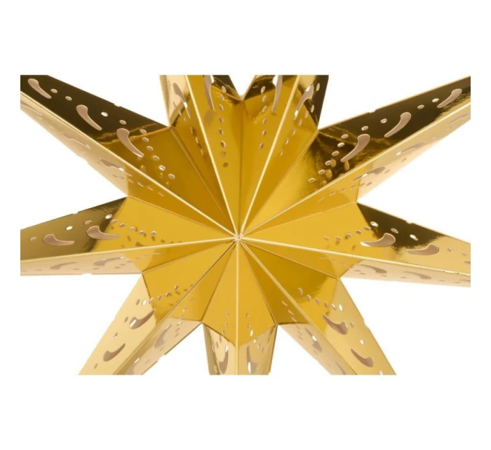 DEKORACE PAPÍROVÁ HVĚZDA Š.45 CM 9 ZLATÉ RÁMEČKY dětské DEKORACE PAPÍROVÁ HVĚZDA Š.45 CM 9 ZLATÉ RÁMEČKY dětské