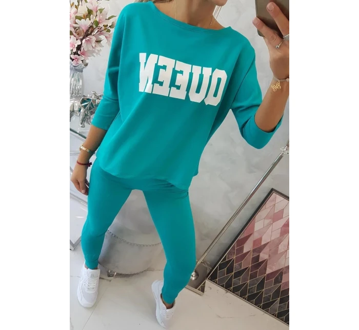 Sada Queen s potiskem zelená Sada Queen s potiskem zelená