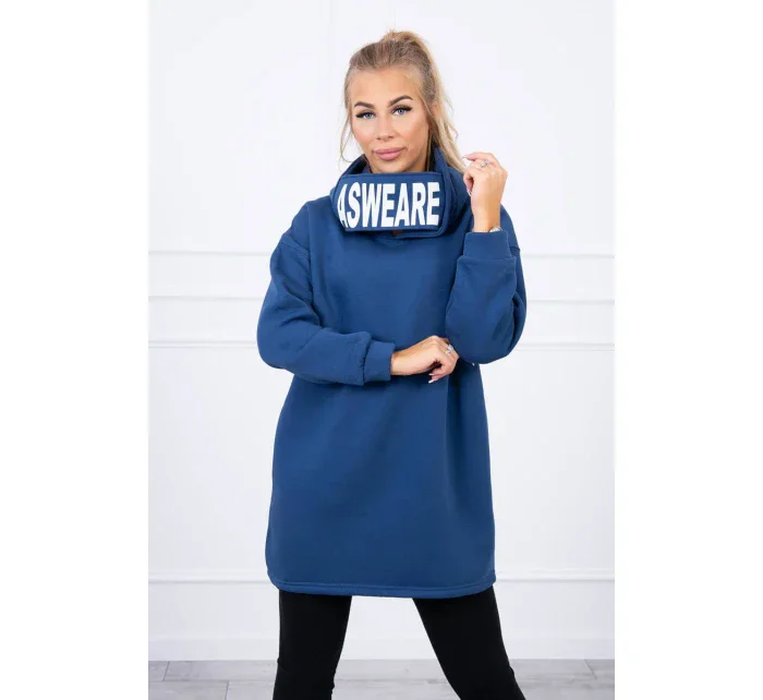 Zateplená mikina s kapucí z džínoviny