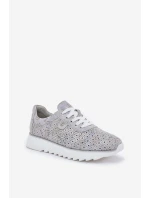 Semišové Vzorované Sportovní Boty Na Platformě S Leskem D&A LR51-635 Stříbrné Semišové Vzorované Sportovní Boty Na Platformě S Leskem D&A LR51-635 Stříbrné