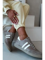 model 21935182 Kožené Nízké Dámské Tenisky Tmavě Béžové - Zazoo model 21935182 Kožené Nízké Dámské Tenisky Tmavě Béžové - Zazoo