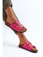 Dámské pantofle s přezkami Fuchsia Oliena