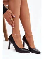 Dámské eko-kožené lodičky Sergio Leone – černé