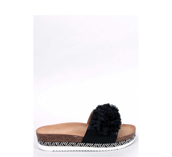 Dámské nazouváky / pantofle ZX6055-1 Černá s hnědou - Sweet Shoes