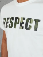 Pánské bílé tričko s potiskem FashionStreet RX5648