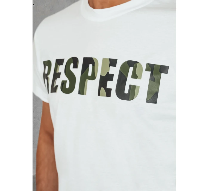 Pánské tričko s potiskem bílé Dstreet RX5648