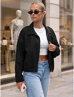 Krótka kurtka damska przejściowa czarna model 22350766 - FashionStreet Krótka kurtka damska przejściowa czarna model 22350766 - FashionStreet