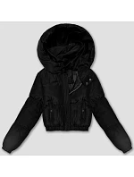 Černá krátká zimní bunda typu model 21483436 - J.STYLE Černá krátká zimní bunda typu model 21483436 - J.STYLE