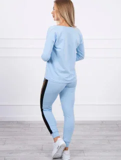 Sada s leopardím potiskem modré barvy