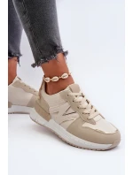 Dámské tenisky z ekokože béžové model 21657585 - Boto Dámské tenisky z ekokože béžové model 21657585 - Boto