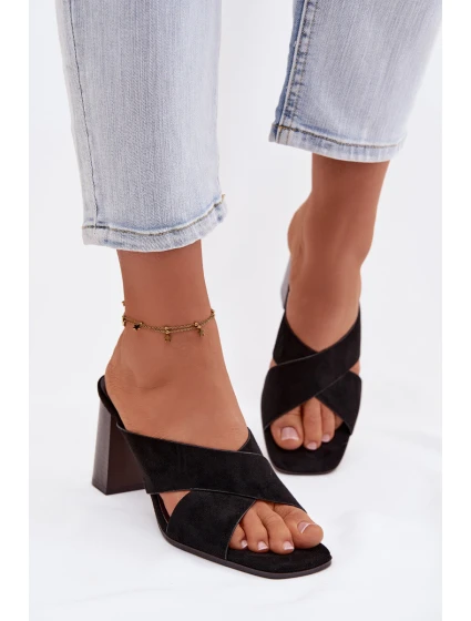 Dámské sandály na podpatku Černé model 21951362 - Boto