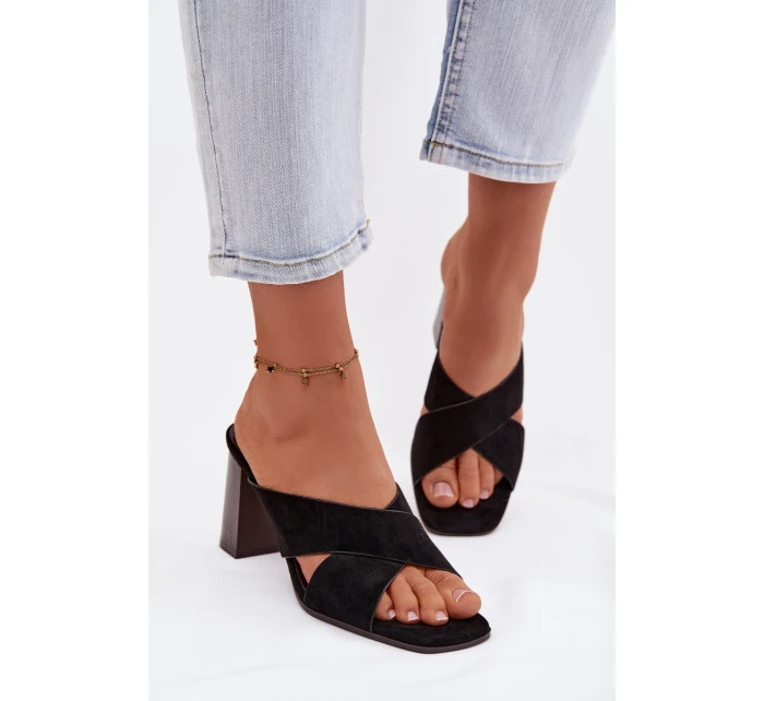 Dámské sandály na podpatku Černé model 21951362 - Boto