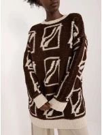 Jumper BA SW 0277.02 tmavě hnědý Jumper BA SW 0277.02 tmavě hnědý