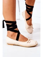 Šněrovací Baleríny Lu Boo Nude