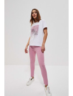 Kalhoty hladké - růžové