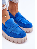 Dámské semišové nazouvací boty Modre Fiorell