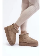 Dámské sněhule na platformě s kožešinovou podšívkou, zelená Xamella