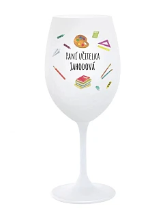Personalizovaná sklenice pro paní učitelku/pana učitele (pomůcky)