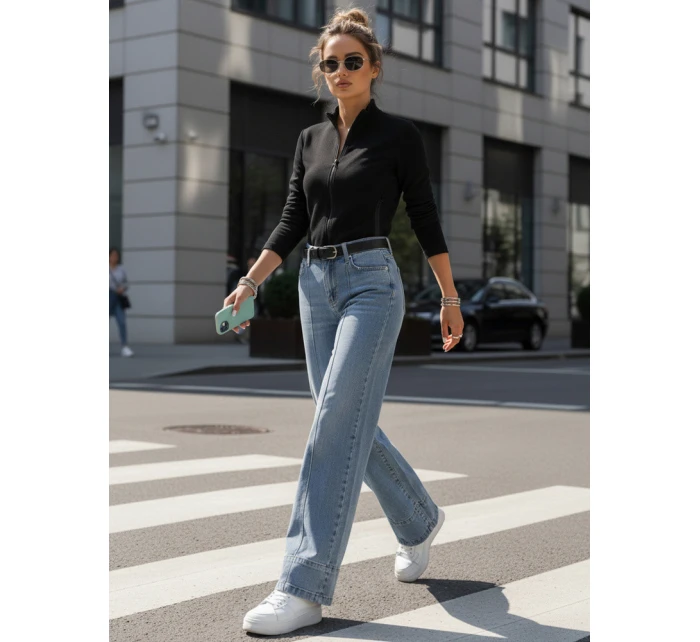 Dámská mikina na zip se stojáčkem černá FashionStreet BY1562