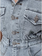 Sukienka damska jeansowa midi bez  model 22221773 - FashionStreet