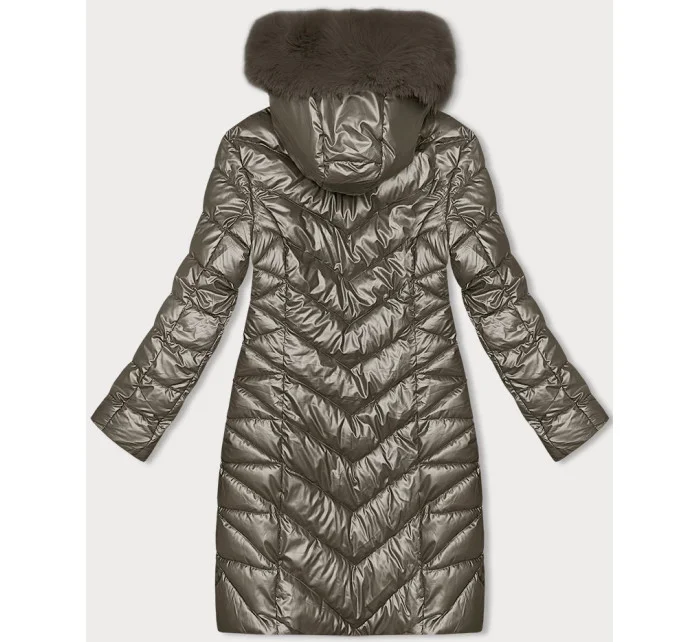 Prošívaná dámská zimní bunda v barvě model 21246963 - J.STYLE Prošívaná dámská zimní bunda v barvě model 21246963 - J.STYLE