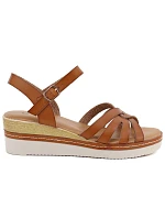 Dámské vestavěné ažurové sandály béžové Sabatina