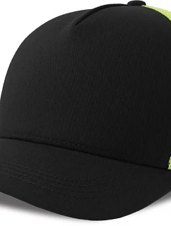 Atlantis Headwear Rapper Cotton-S 5 panelová Trucker kšiltovka 33.0260 black/yellow fluo