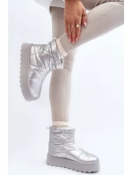 Dámské sněhule na masivní platformě stříbrné Fionia Dámské sněhule na masivní platformě stříbrné Fionia