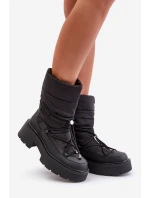 Dámské Sněhule Na Platformě A Plochém Podpatku Černé model 21679746 - Boto Dámské Sněhule Na Platformě A Plochém Podpatku Černé model 21679746 - Boto