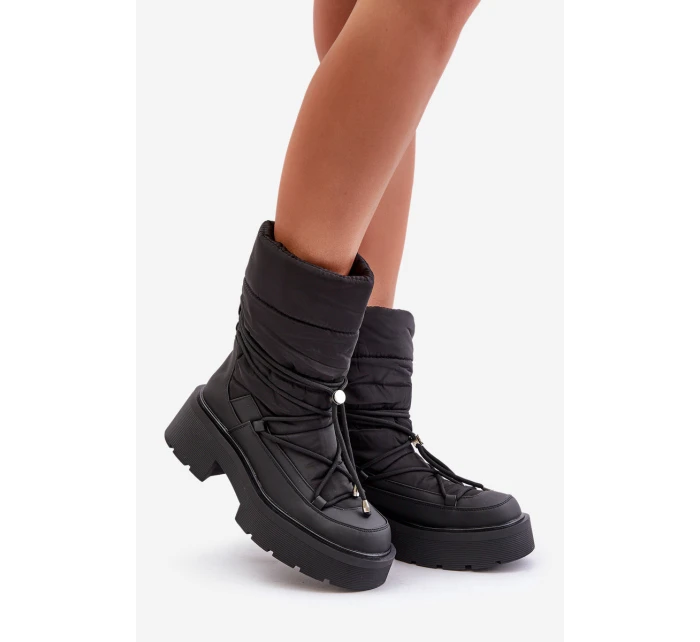 Dámské Sněhule Na Platformě A Plochém Podpatku Černé model 21679746 - Boto Dámské Sněhule Na Platformě A Plochém Podpatku Černé model 21679746 - Boto