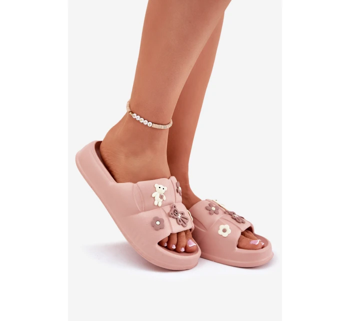 Pěnové Pantofle S Připínáčky Růžové Redienna Pěnové Pantofle S Připínáčky Růžové Redienna