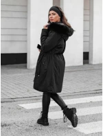 Dámská zimní bunda TRENDNEL s oboustrannou kapucí černá FashionStreet TY4587