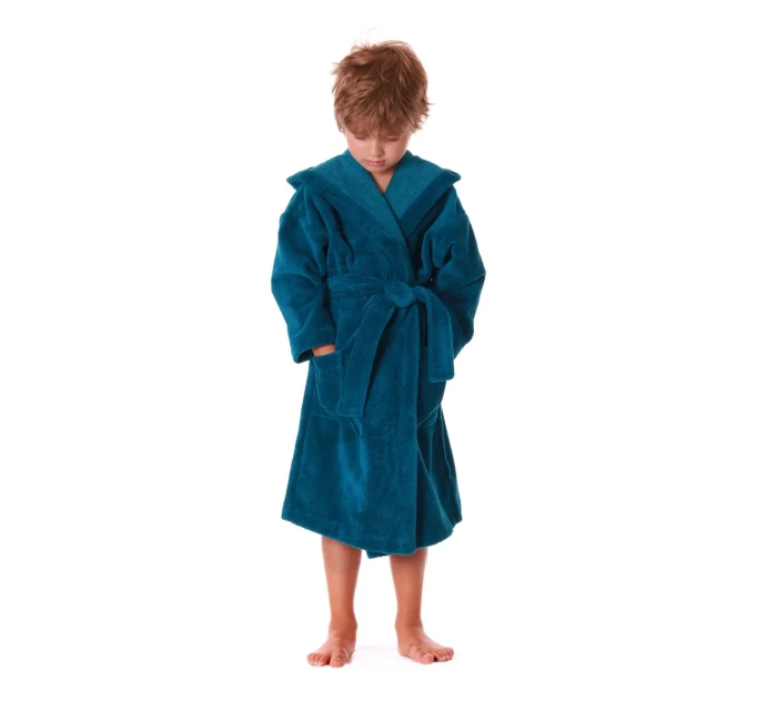 Dětský župan Tampa s kapucí 9149 petrolejová - Vestis