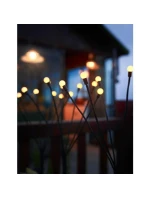 SOLÁRNÍ LAMPA TANČÍCÍ VE VĚTRU BÍLÉ KOULE 6 LED 72CM