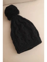 Dámská zimní čepice vlněná s krystaly a vzorem model 21859319 mocca - K-Fashion