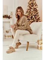 Dámské zimní boty s kožešinou v béžové barvě model 21644000 - EVENTO