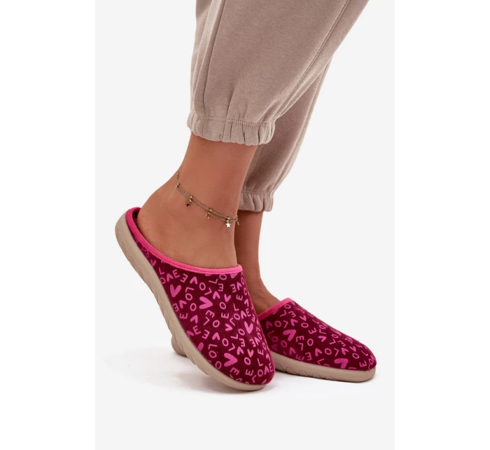 Dámské pantofle Love model 21714577 Růžové - Inblu
