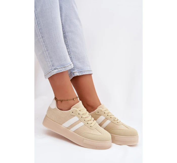 Dámské tenisky na platformě žluté model 21937663 - Boto