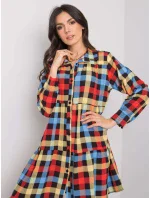 Sukienka DHJ SK model 19373340 czarno czerwony - FPrice Sukienka DHJ SK model 19373340 czarno czerwony - FPrice