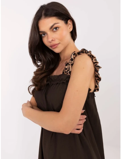 Sukienka MI SK model 21191114 ciemny brązowy - FPrice