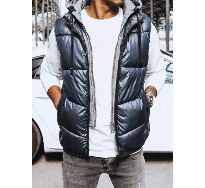 Pánská tmavě modrá vesta FashionStreet TX4141