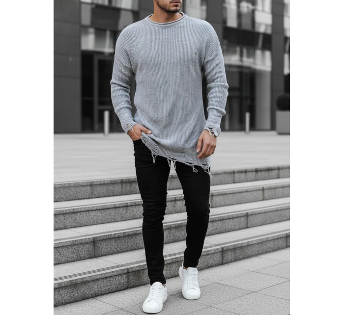 Pánský světle šedý svetr FashionStreet WX1963